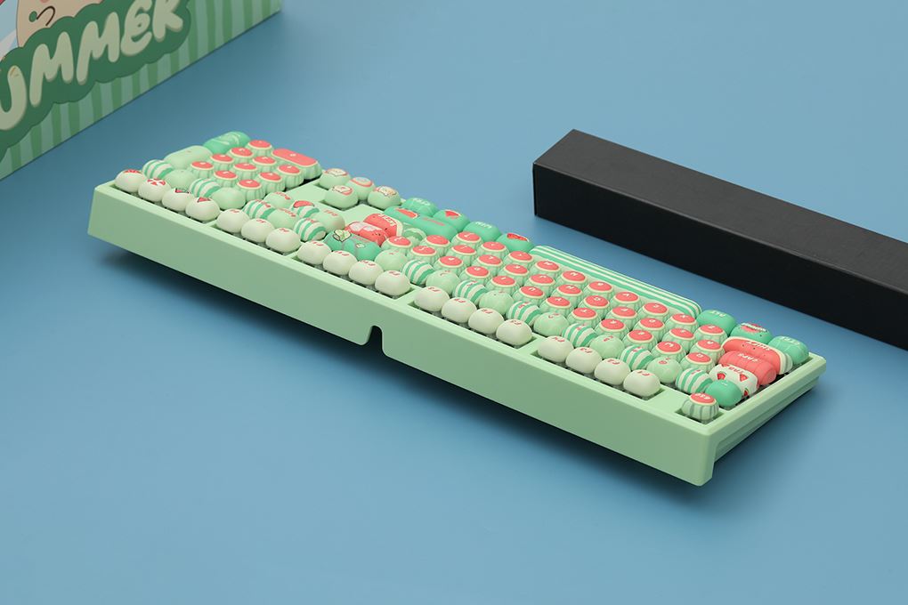 Bàn Phím Cơ Bluetooth MonsGeek MG108B Watermelon Akko Piano Pro Màu Xanh lá nhạt