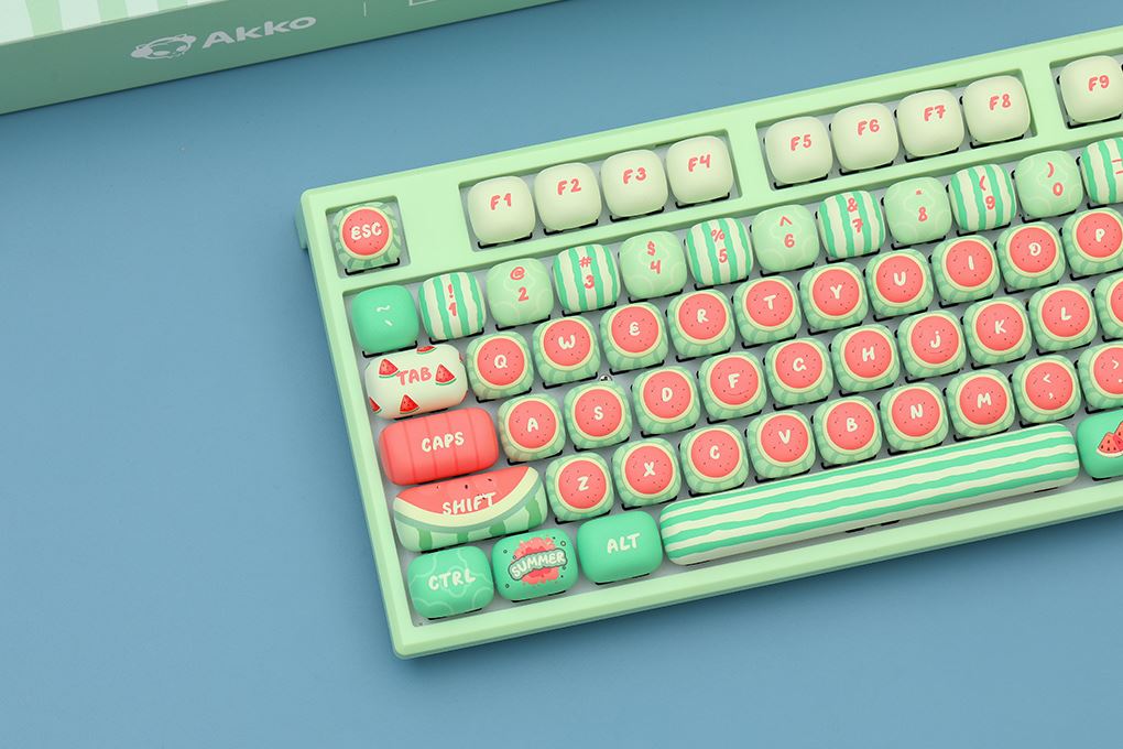 Bàn Phím Cơ Bluetooth MonsGeek MG108B Watermelon Akko Piano Pro Màu Xanh lá nhạt