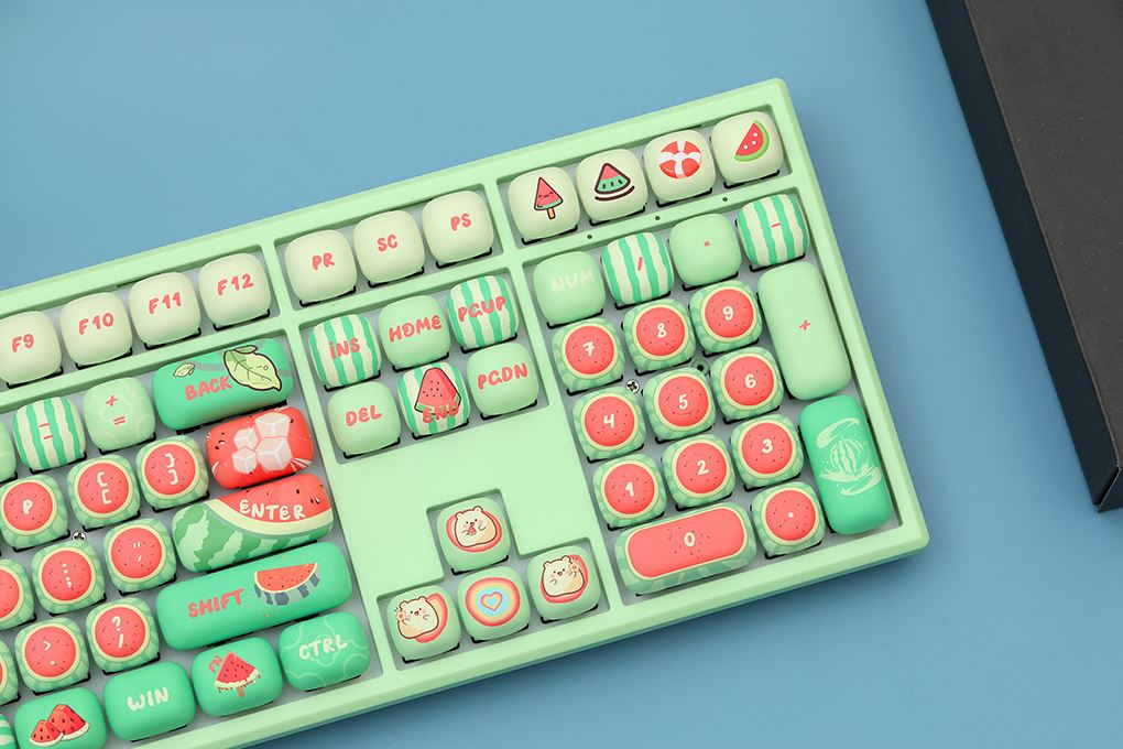 Bàn Phím Cơ Bluetooth MonsGeek MG108B Watermelon Akko Piano Pro Màu Xanh lá nhạt