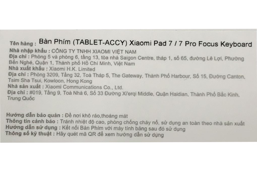 Bàn Phím Tablet Xiaomi Pad 7 / 7 Pro Focus Màu Đen