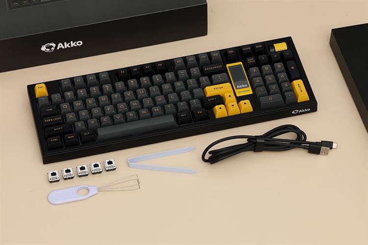 Bàn Phím Cơ Bluetooth Akko 5098B Black&Gold V3 Piano Pro Màu Đen