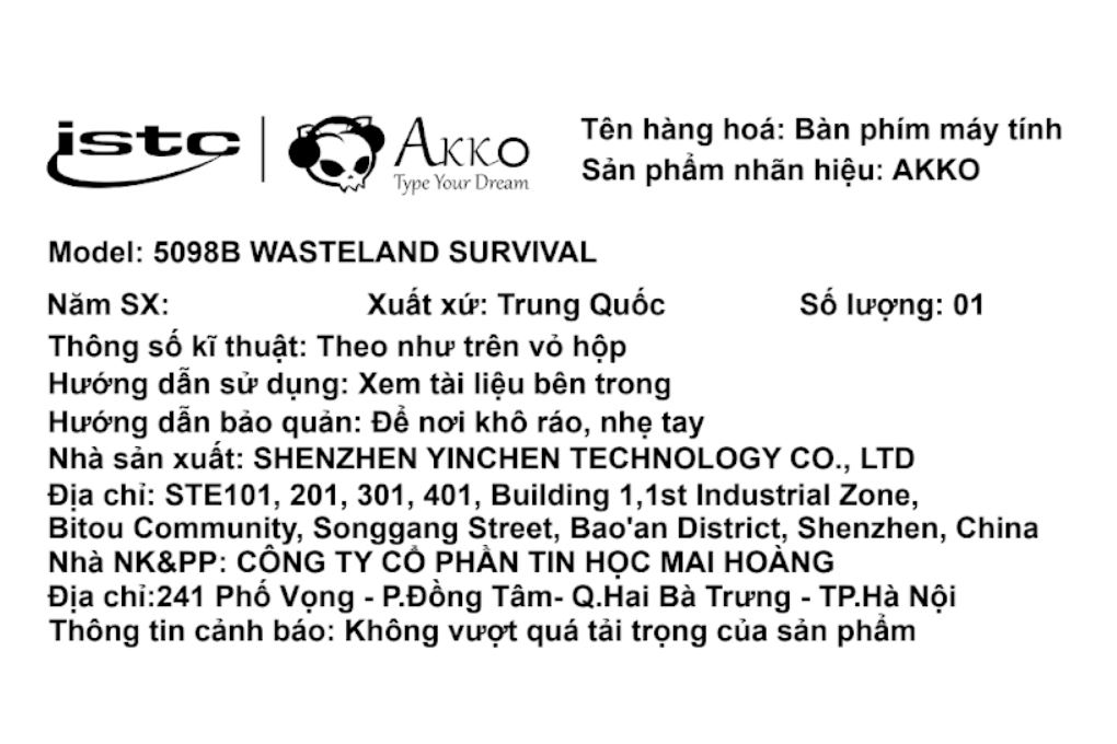 Bàn Phím Cơ Bluetooth Akko 5098B Wasteland Survival V3 Piano Pro - 6