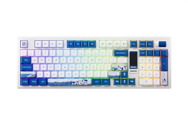 Bàn Phím Cơ Bluetooth Akko 5098B Santorini V3 Piano Pro Màu Đen