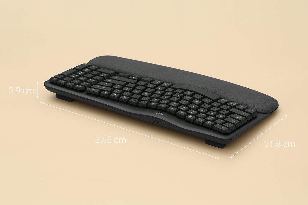 Bàn Phím Bluetooth Logitech Wave Keys Ergonomic Màu Đen