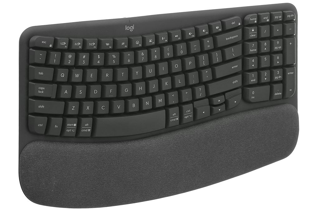 Bàn Phím Bluetooth Logitech Wave Keys Ergonomic Màu Đen