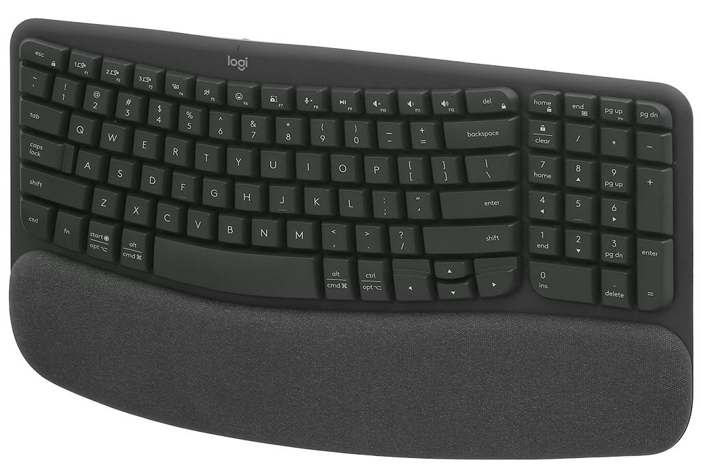 Bàn Phím Bluetooth Logitech Wave Keys Ergonomic Màu Đen