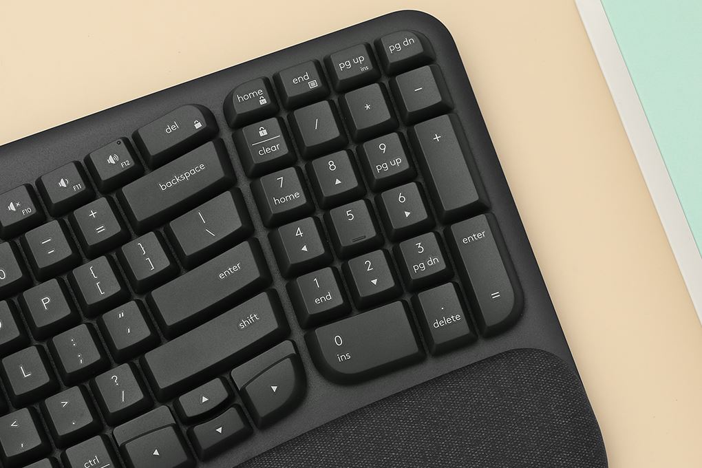 Bàn Phím Bluetooth Logitech Wave Keys Ergonomic Màu Đen