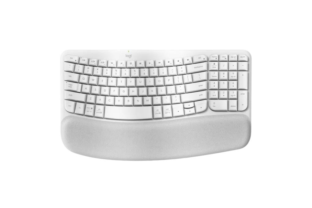 Bàn Phím Bluetooth Logitech Wave Keys Ergonomic Màu Trắng
