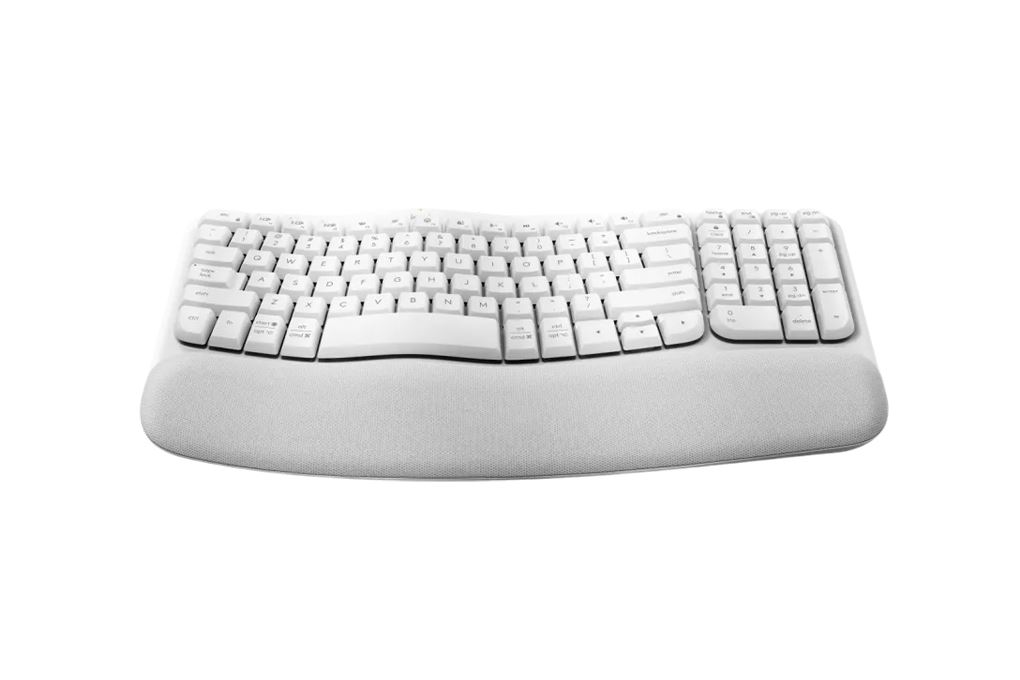 Bàn Phím Bluetooth Logitech Wave Keys Ergonomic Màu Trắng