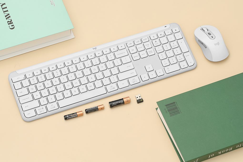 Bộ Bàn Phím Chuột Bluetooth Logitech Signature Slim MK950 Màu Trắng