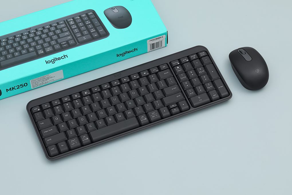 Bộ Bàn Phím Chuột Bluetooth Logitech MK250 Màu Đen