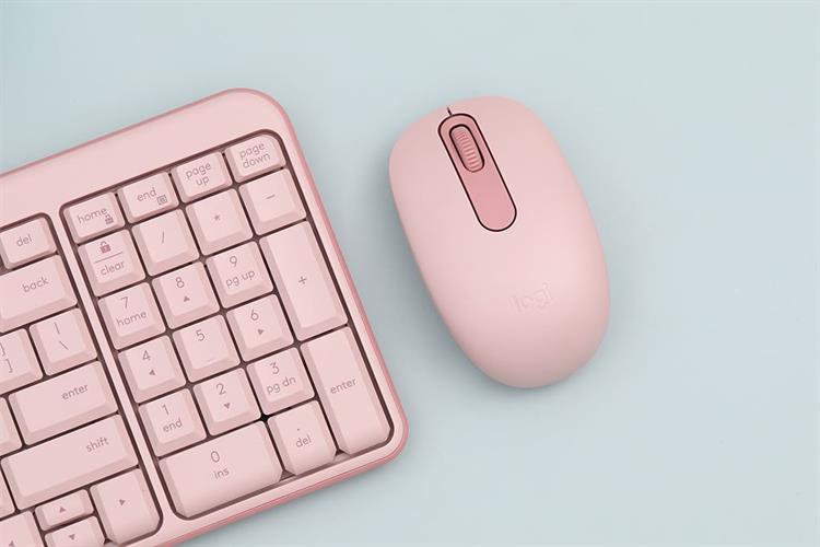 Bộ Bàn Phím Chuột Bluetooth Logitech MK250 Màu Hồng