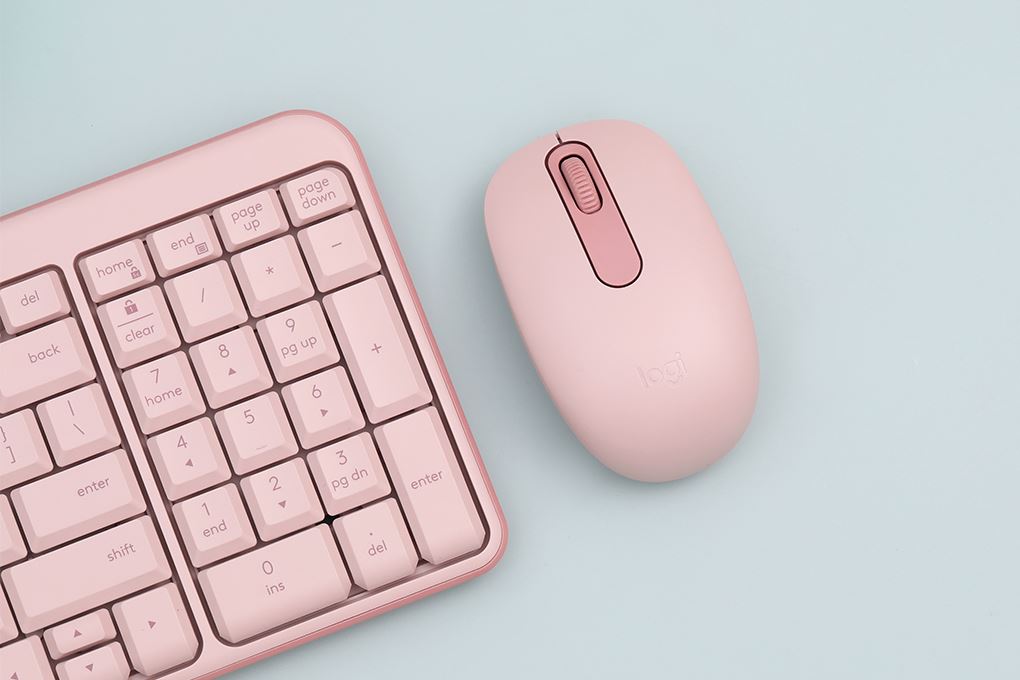 Bộ Bàn Phím Chuột Bluetooth Logitech MK250 Màu Hồng