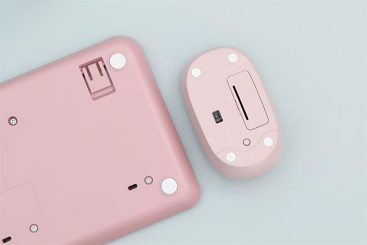 Bộ Bàn Phím Chuột Bluetooth Logitech MK250 Màu Hồng