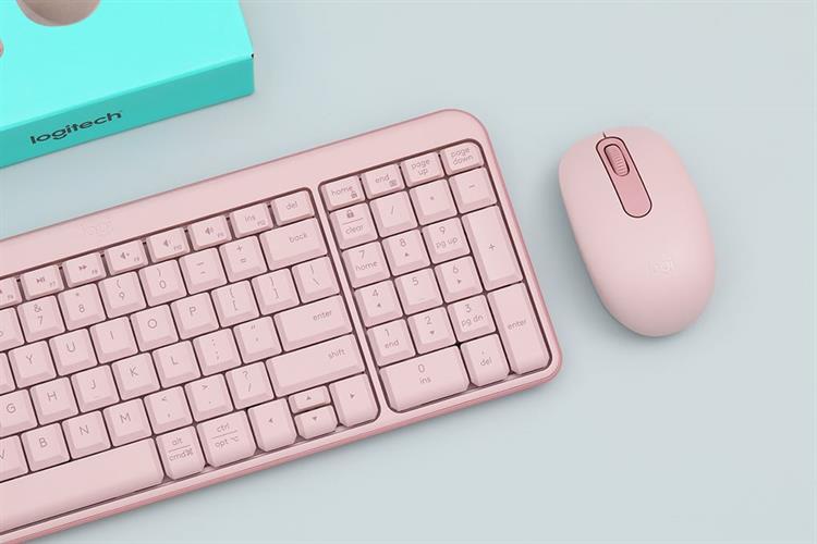 Bộ Bàn Phím Chuột Bluetooth Logitech MK250 Màu Hồng