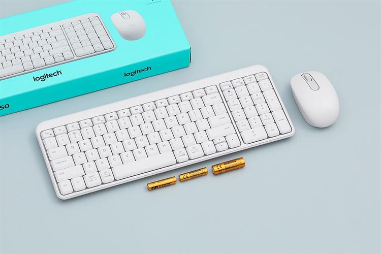 Bộ Bàn Phím Chuột Bluetooth Logitech MK250 Màu Trắng