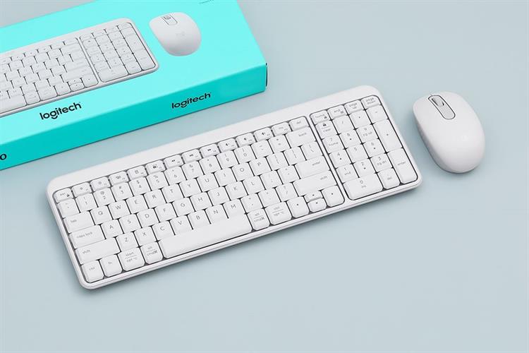 Bộ Bàn Phím Chuột Bluetooth Logitech MK250 Màu Trắng