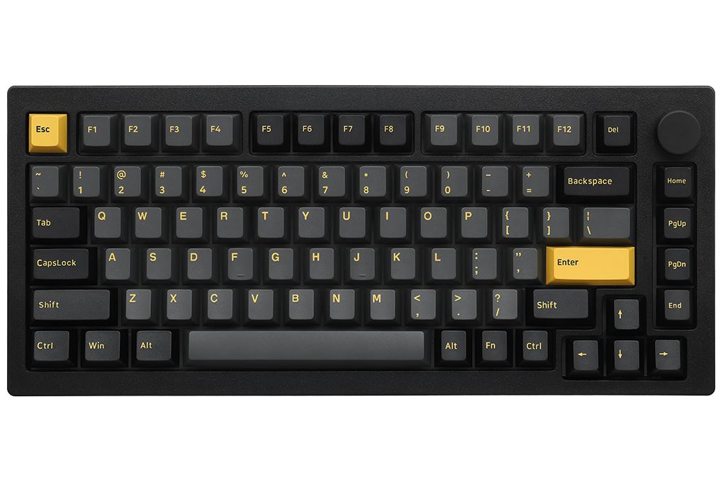 Bàn Phím Cơ Bluetooth Akko 5075B Plus Black & Gold Màu Đen