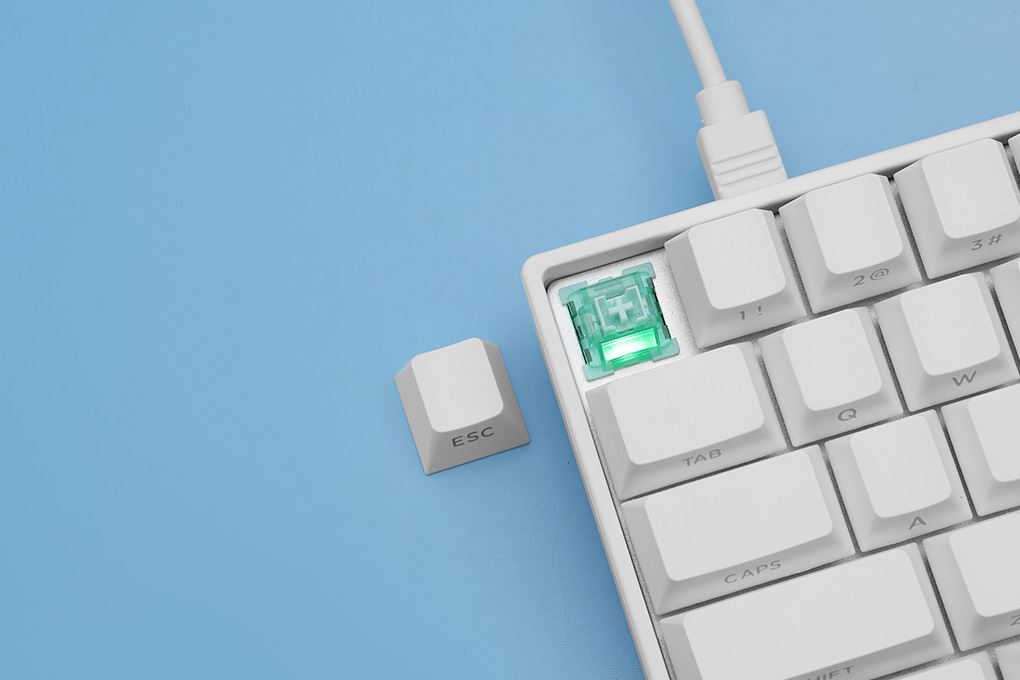 Bàn Phím Cơ Có Dây Akko FUN60 Pro SP White Akko Glare Magnetic Switches 5936 Màu Trắng