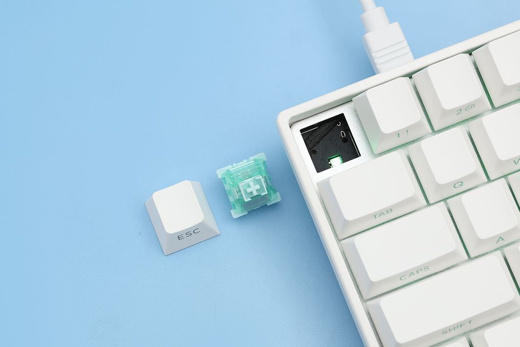 Bàn Phím Cơ Có Dây Akko FUN60 Pro SP White Akko Glare Magnetic Switches 5936 Màu Trắng