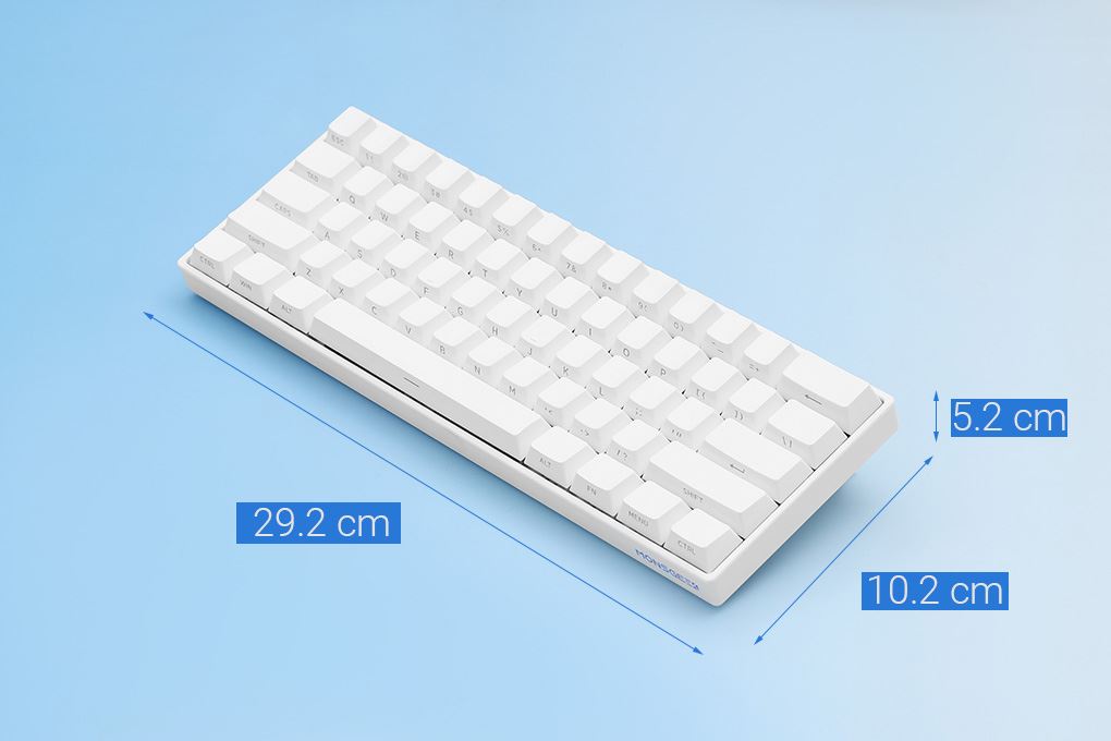 Bàn Phím Cơ Có Dây Akko FUN60 Pro SP White Akko Glare Magnetic Switches 5936 Màu Trắng