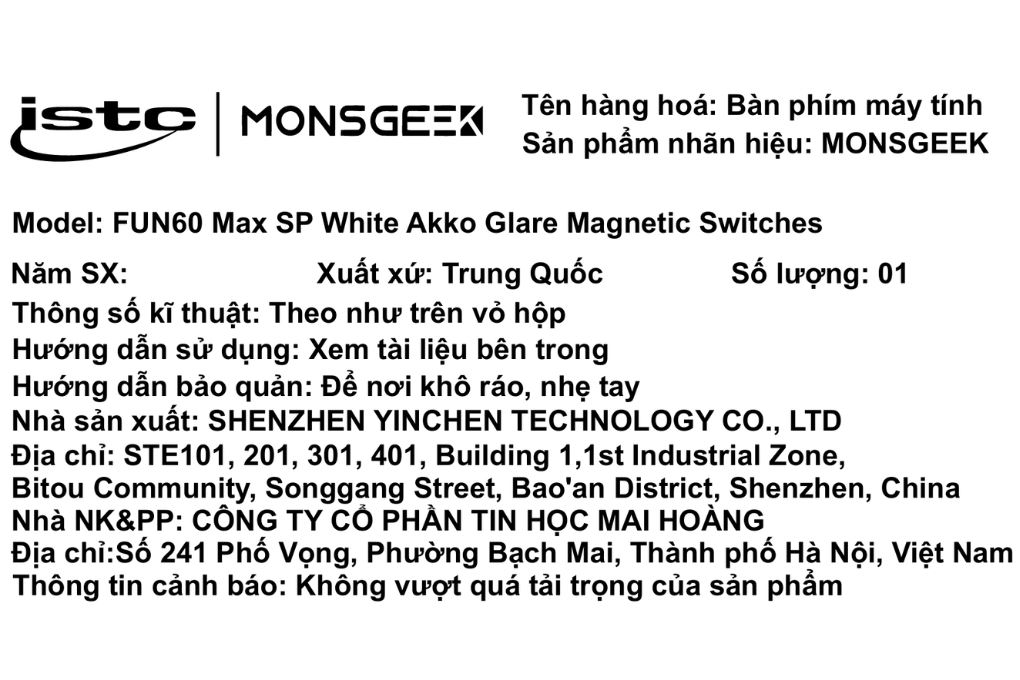 Bàn Phím Cơ Bluetooth Akko FUN60 Max SP Glare Magnetic Switches Màu Trắng