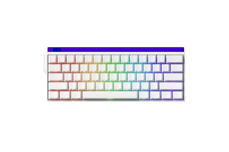 Bàn Phím Cơ Có Dây Veekos Shine60 SP White Akko Glare Magnetic Switch