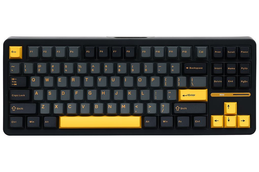 Bàn Phím Cơ Có Dây Akko TAC87 Black&Gold Mirror Màu Đen