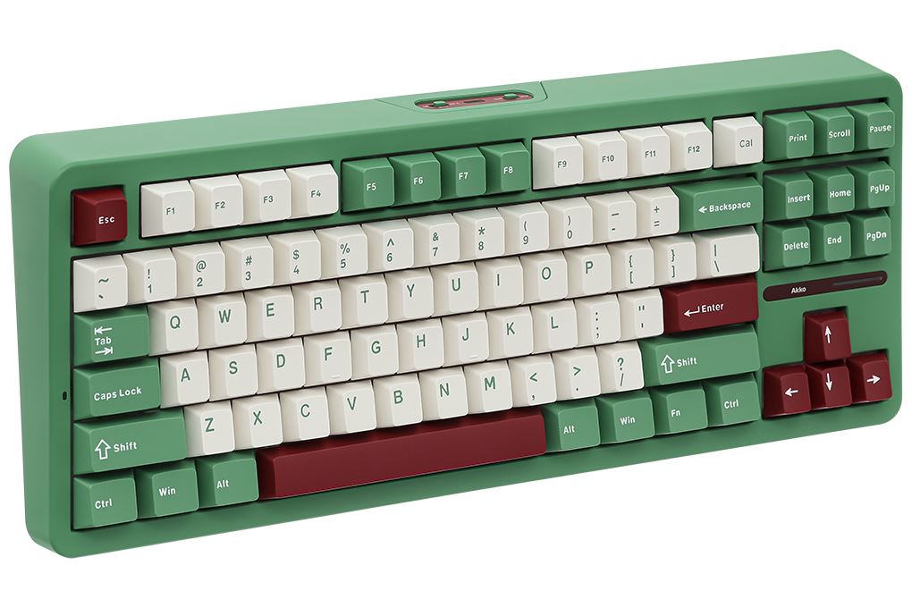 Bàn Phím Cơ Bluetooth Akko TAC87 Matcha Red Bean Stellar Rose - 2