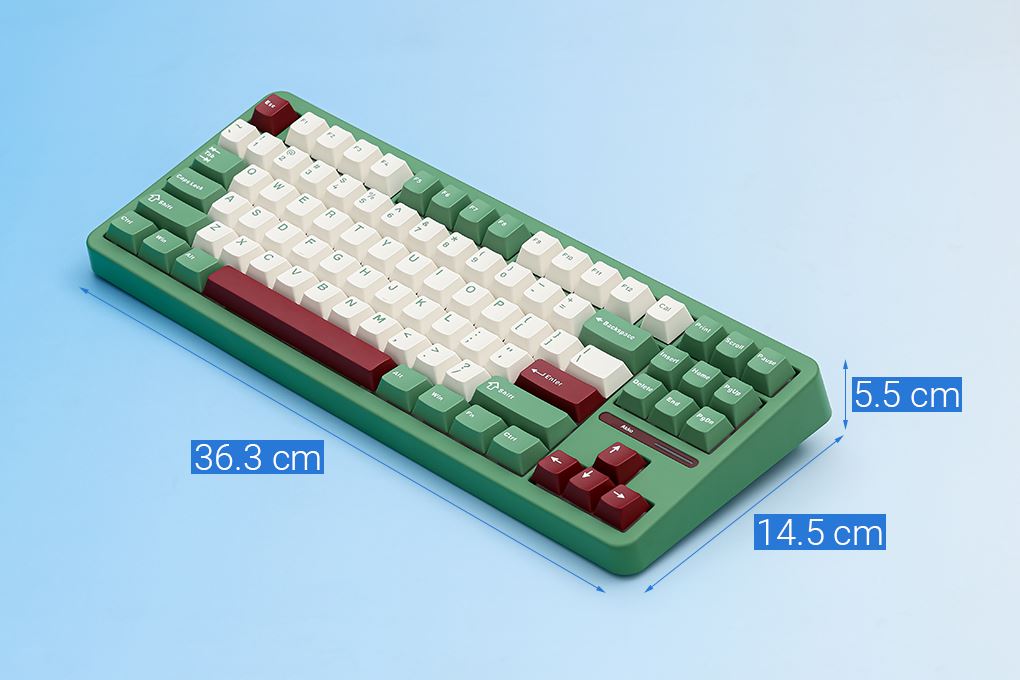 Bàn Phím Cơ Bluetooth Akko TAC87 Matcha Red Bean Stellar Rose - 21