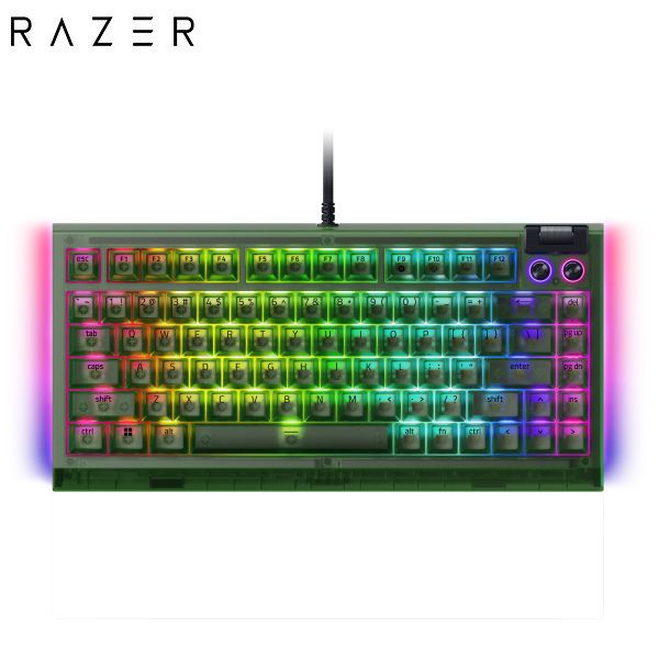 Bàn Phím Cơ Có Dây Gaming Razer BlackWidow V4 75% Phantom Green Edition