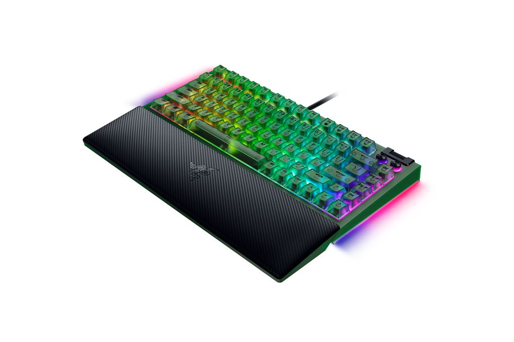 Bàn Phím Cơ Có Dây Gaming Razer BlackWidow V4 75% Phantom Green Edition Màu Đen