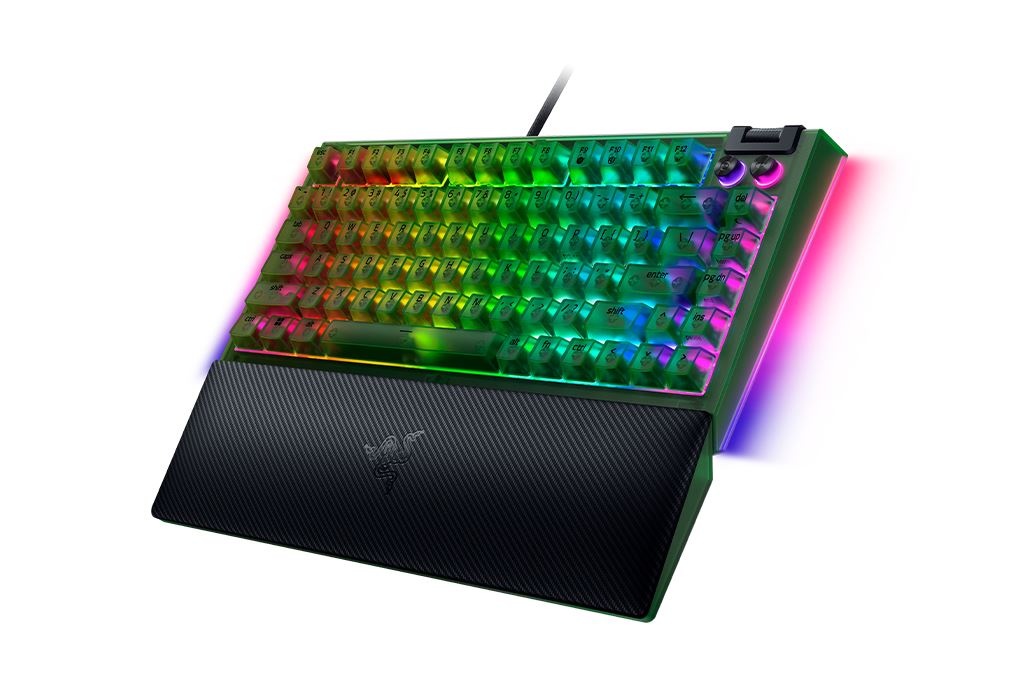 Bàn Phím Cơ Có Dây Gaming Razer BlackWidow V4 75% Phantom Green Edition Màu Đen