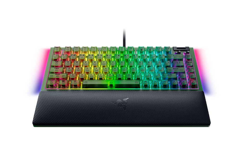 Bàn Phím Cơ Có Dây Gaming Razer BlackWidow V4 75% Phantom Green Edition Màu Đen