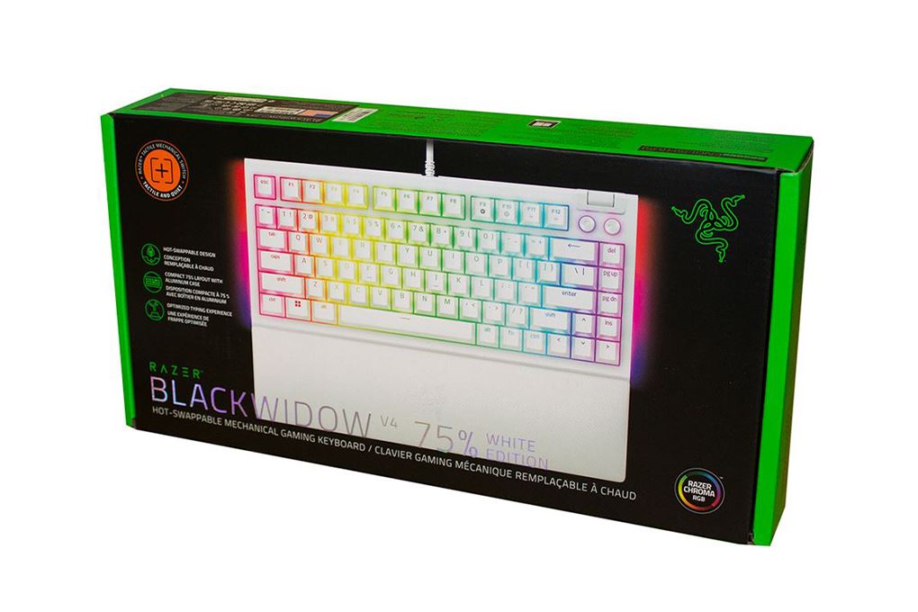 Bàn Phím Cơ Có Dây Gaming Razer BlackWidow V4 75% White Edition Màu Trắng