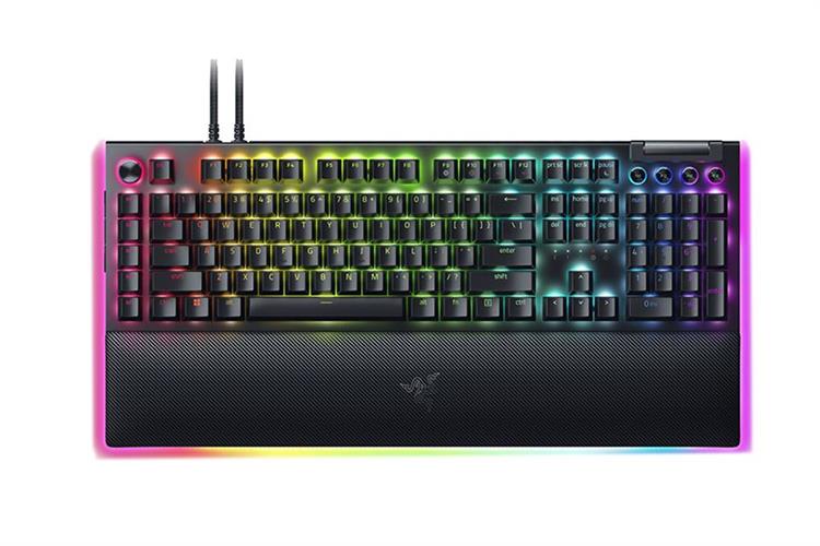 Bàn Phím Cơ Có Dây Gaming Razer BlackWidow V4 Pro Yellow Switch Màu Đen