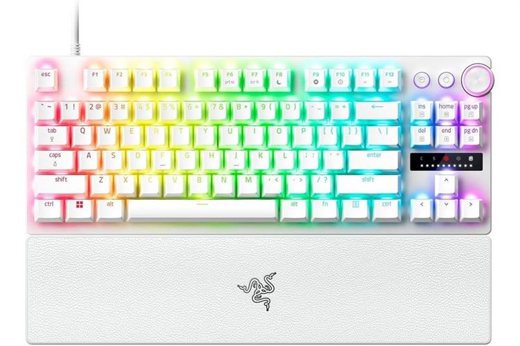 Bàn Phím Cơ Có Dây Gaming Razer Huntsman V3 Pro Tenkeyless Màu Trắng