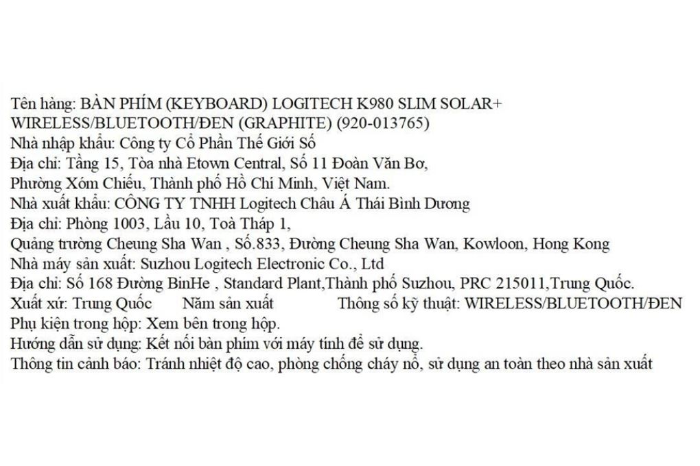 Bàn Phím Bluetooth Logitech Slim Solar K980 - 17