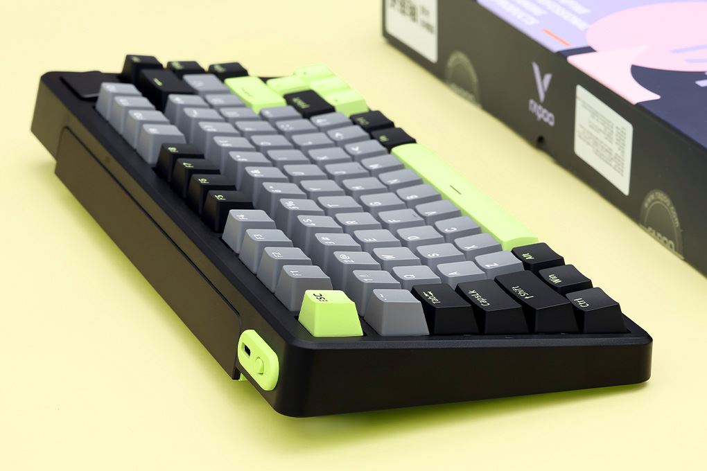 Bàn Phím Cơ Bluetooth Rapoo V700DIY 75 Màu Đen - Xám