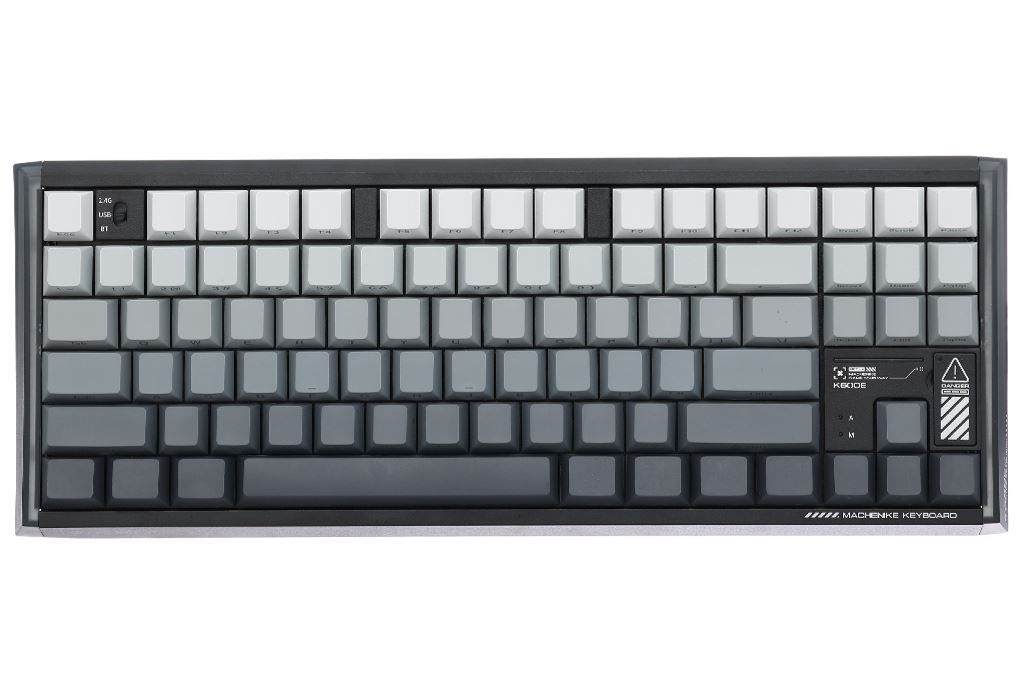 Bàn Phím Cơ Bluetooth Machenike K600E B87W GR Silver switch RGB Side Printed Màu Đen
