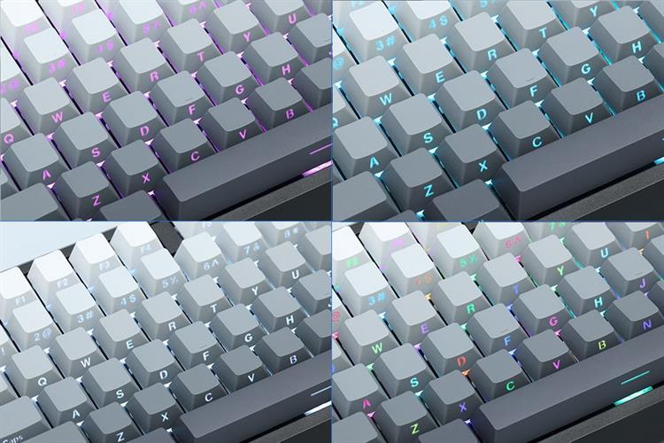 Bàn Phím Cơ Bluetooth Machenike K600E B87W GR Silver switch RGB Side Printed Màu Đen