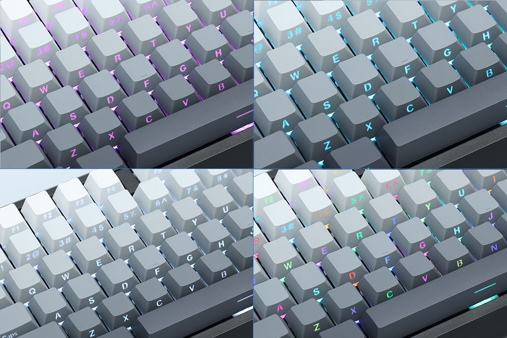 Bàn Phím Cơ Bluetooth Machenike K600E B87W GR Silver switch RGB Side Printed Màu Đen