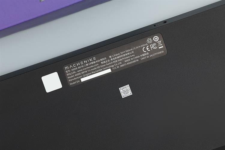 Bàn Phím Cơ Bluetooth Machenike K600E B87W GR Silver switch RGB Side Printed Màu Đen