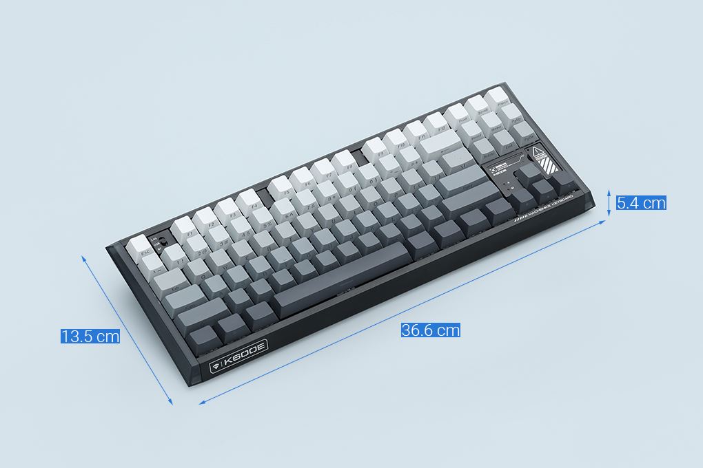 Bàn Phím Cơ Bluetooth Machenike K600E B87W GR Silver switch RGB Side Printed Màu Đen