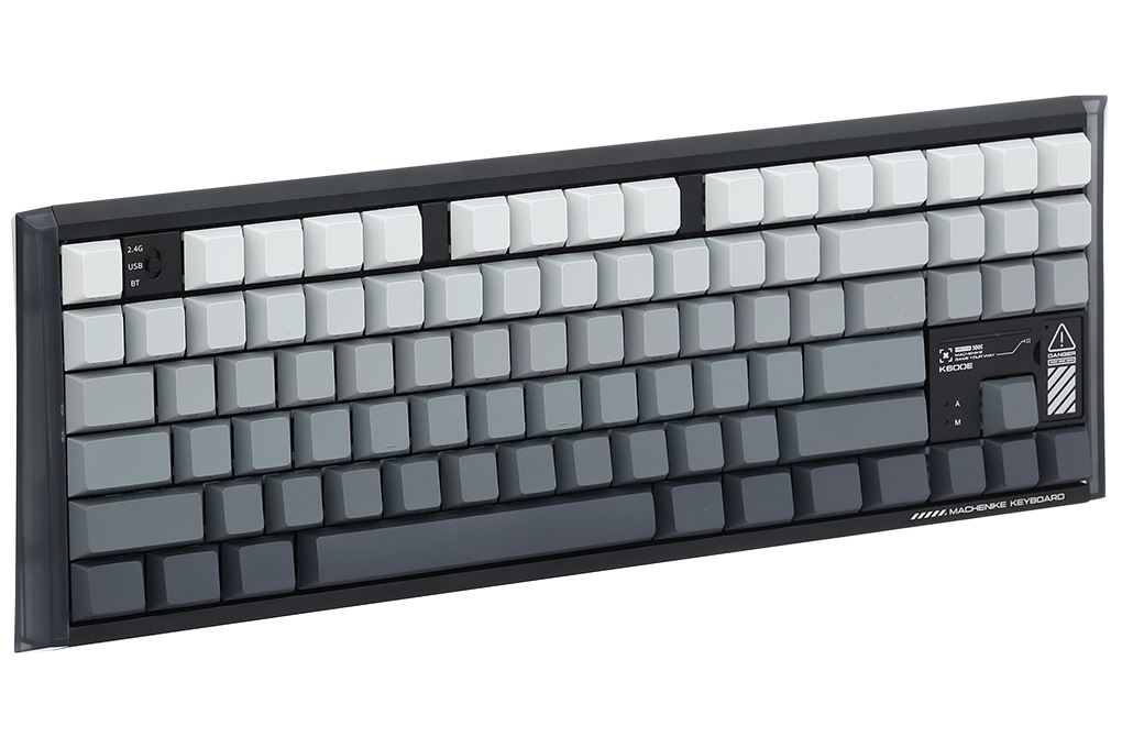 Bàn Phím Cơ Bluetooth Machenike K600E B87W GR Silver switch RGB Side Printed Màu Đen