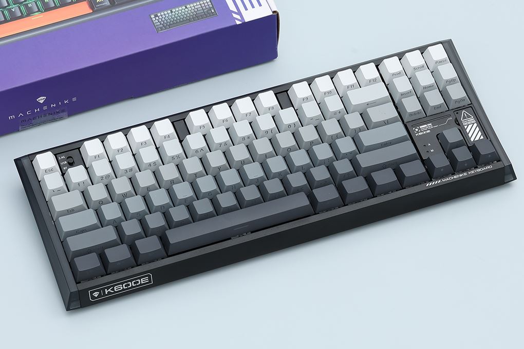 Bàn Phím Cơ Bluetooth Machenike K600E B87W GR Silver switch RGB Side Printed Màu Đen