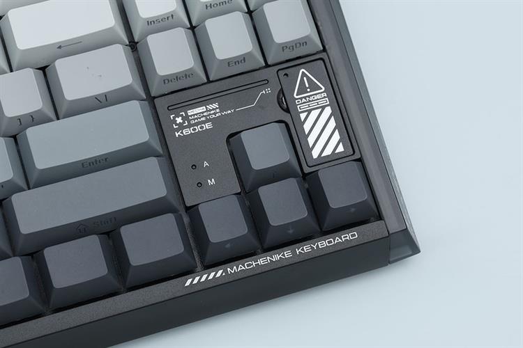 Bàn Phím Cơ Bluetooth Machenike K600E B87W GR Silver switch RGB Side Printed Màu Đen