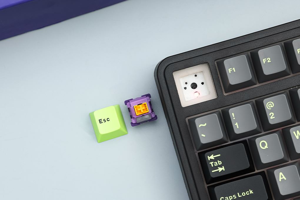 Bàn Phím Cơ Bluetooth Machenike KG98 RGB Purple-Gold Switch Màu Đen
