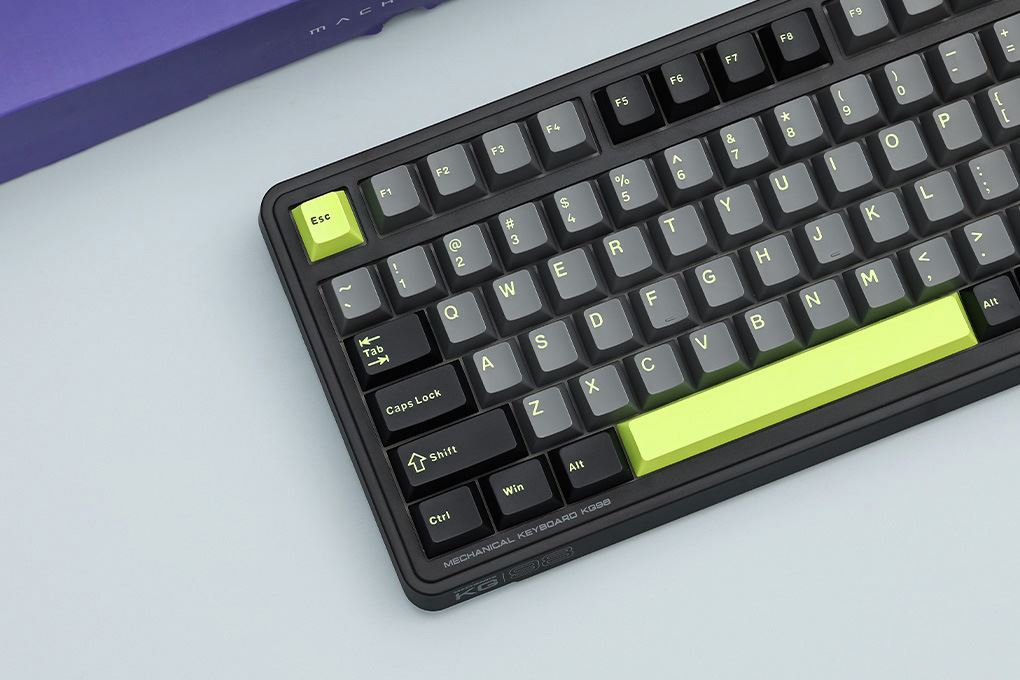 Bàn Phím Cơ Bluetooth Machenike KG98 RGB Purple-Gold Switch Màu Đen