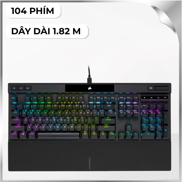 Bàn Phím Cơ Có Dây Gaming Corsair K70 PRO-BLK-OPX Silver-RGB/CH-910941A-NA